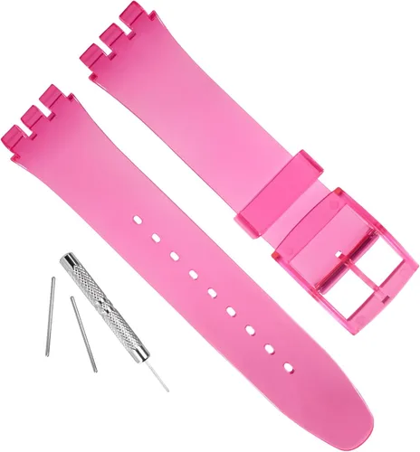 Vista 46 de Correa de reloj de goma de silicona/correa de reloj de repuesto para Swatch (0.669 in 0.748 in 0.787 in)