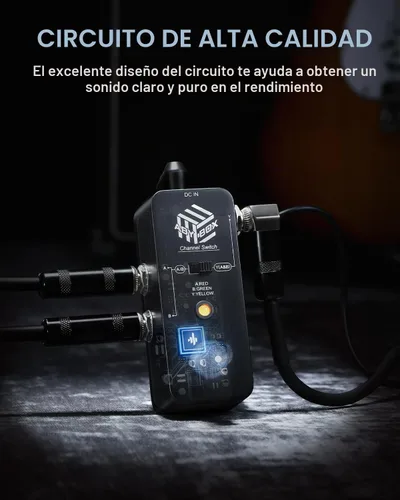 Vista 4 de Donner Pedal de efecto ABY Box, conmutador AB de selector de línea, mini, para guitarra, True Bypass
