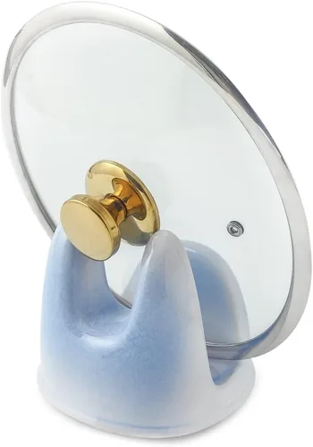 Vista 11 de Nihow Soporte para tapa de olla: soporte estable para tapa de sartén de cerámica para decoración de encimera de cocina, encimera, estufa, resistente
