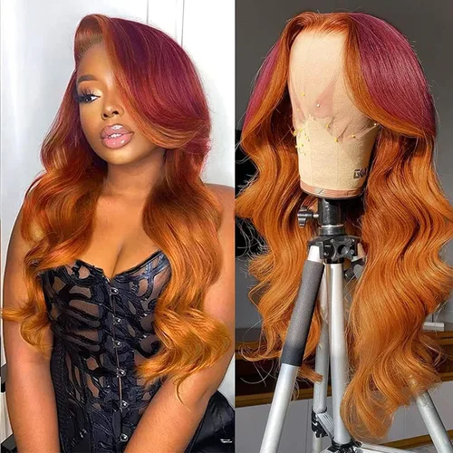 Vista 15 de Haha - Pelucas de cabello humano ondulado con encaje frontal para mujer negra, 150 % de densidad, cabello humano Remy virgen brasileño, pelucas