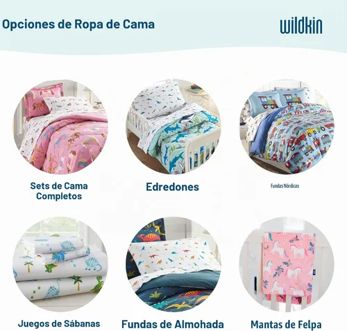 Vista 7 de Wildkin Juego de sábanas tamaño individual – Microfibra suave, sábana bajera y sábana superior, funda de almohada – Caballos