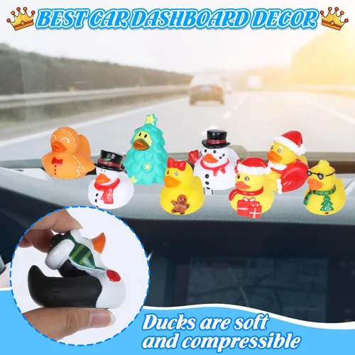 Vista 3 de 24 mini patos de goma a granel, perfectos para esconder cruceros, decoraciones de fiesta de cumpleaños y bonitos juguetes de baño para niños
