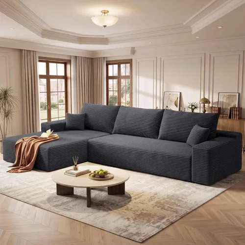 Vista 48 de AUGOP Sofá modular moderno de 108 pulgadas para sala de estar, sofá modular con sofás en forma de L, sofá tapizado sin hueso, sofá seccional