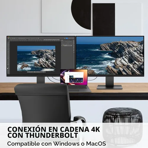 Vista 5 de ViewSonic VP3276T-4K Monitor de acoplamiento 4K de 32 pulgadas, pantalla