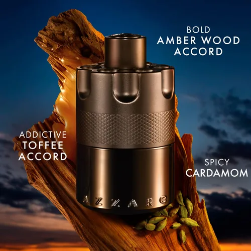 Vista 2 de Azzaro The Most Wanted Eau de Parfum Intense - Juego de colonia Woody & Seductive para hombre (valor de $185) - Fragancia Fougère, ámbar y picante
