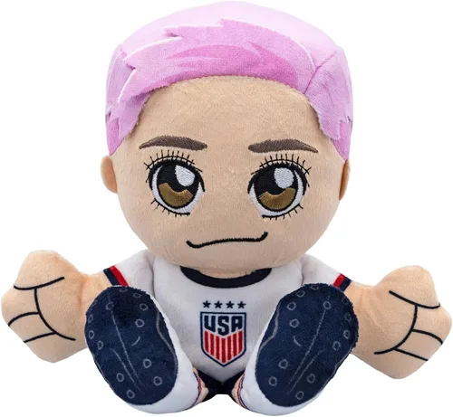 Vista 12 de Bleacher Creatures Alyssa Thompson - Peluche de fútbol americano femenino de 8 pulgadas Kuricha – Superestrella de fútbol inspirada en Chibi suave