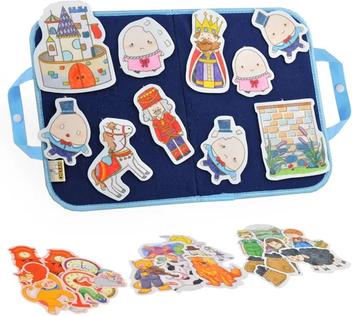 Vista 7 de CHEFAN Juego de Historias de Tablero de Felpa/Flanela de 4 Piezas, Piezas de Felpa PRECORTADAS para Tiempo de Círculo de Preescolares y Pequeños