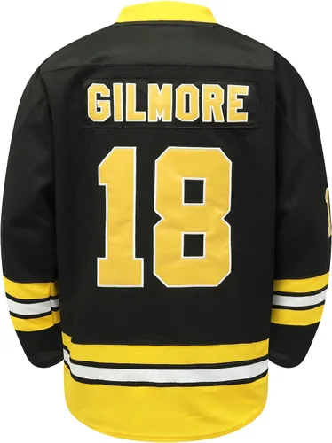 Vista 3 de Happy Gilmore #18 Jersey Boston Adam Sandler 1996 Película Hockey Sobre Hielo Jersey Cosido S-XXXL, 90S Hip Hop Ropa para Fiesta