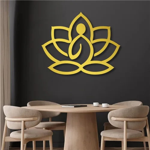 Vista 5 de Arte de pared de metal de flor de loto, arte de pared de flor de loto de metal, decoración de pared de metal, letrero de flor de loto, arte de pared