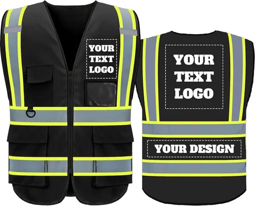 Vista 10 de BeautyWill Chaleco de seguridad personalizado con logotipo Clase 2 Chaleco reflectante de alta visibilidad Chaleco de trabajo protector