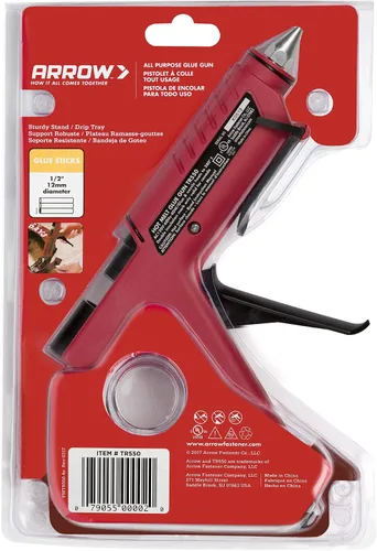 Vista 8 de Arrow TR550 Pistola de pegamento eléctrica profesional resistente para manualidades, construcción, madera, utiliza barras de pegamento estándar
