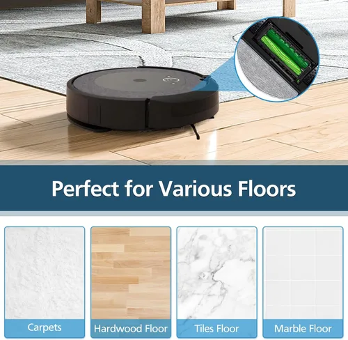 Vista 7 de Paquete de 4 almohadillas de repuesto para fregona compatibles con iRobot Roomba Combo i5+/ i5/j5+/ j5 robot aspirador y trapeador, almohadillas