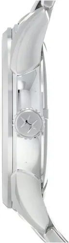 Vista 2 de Hamilton Reloj Jazzmaster Reloj automático suizo con corazón abierto de 1.654 in, esfera beige, pulsera de acero inoxidable plateado