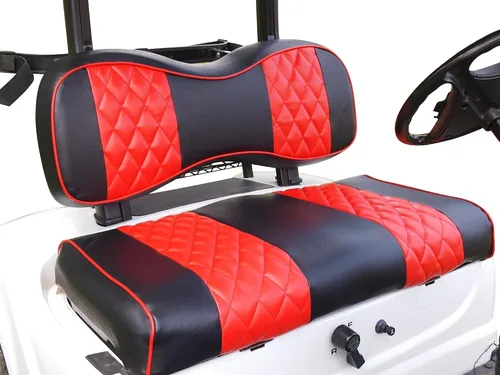 Vista 8 de Huskey Parts Company EZGO - Funda de asiento delantero naranja con costuras de diamante Medalist TXT 94-13, carrito de golf, 2 unidades naranja