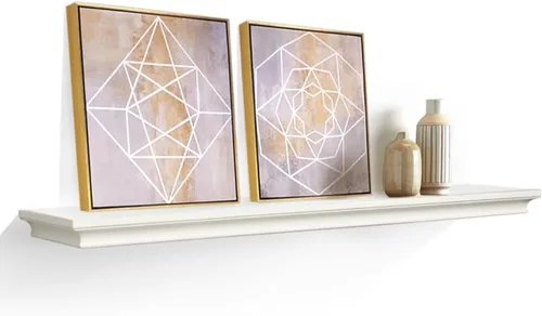 Vista 7 de AHDECOR - Estantes de pared flotantes tradicional de longitud múltiple., Marrón espresso, 12 pulgadas