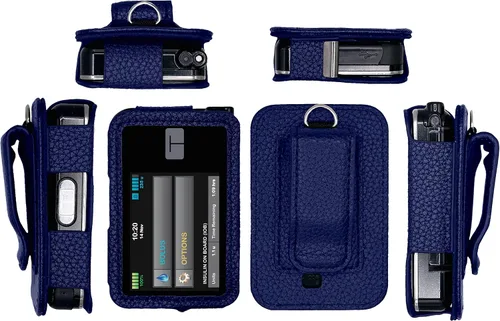 Vista 9 de Funda de cuero con protector de pantalla para bomba de insulina tándem tándem t:Slim X2 (marrón-A)
