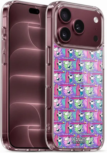 Vista 148 de Head Case Designs Funda de gel suave con licencia oficial de Peanuts Tropical Surf Snoopy Aloha Disco compatible con Apple iPhone 13 Mini Surf
