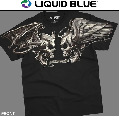 Vista 2 de Liquid Blue Camiseta Good and Evil de talla grande para hombre