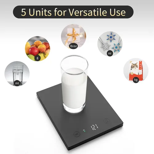 Vista 4 de Homebuds Báscula de alimentos de 22 libras/22.0 lbs, precisión de 0.1 oz/1 g por nuestra fábrica de básculas profesionales desde 2001, básculas