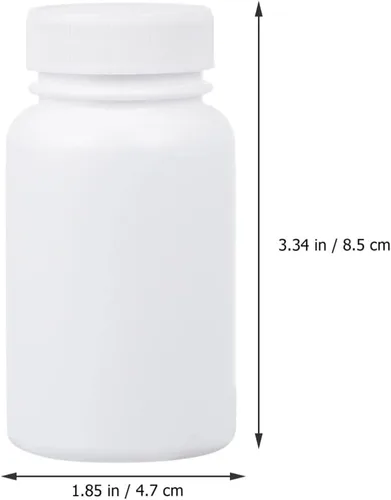 Vista 6 de Healifty 20 Uds. Botella de píldora de medicina de plástico portátil contenedor organizador con tapas para almacenamiento de viaje dispensador