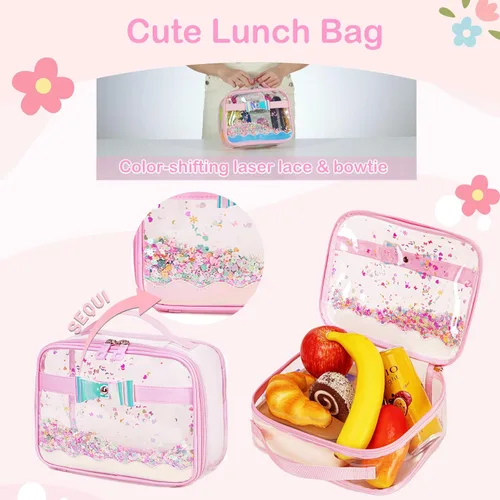 Vista 5 de Gazigo Mochila para niñas, escuela primaria, mochila de conejito para niñas, bonita mochila para niños y jardín de infantes preescolar