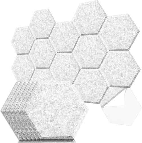 Vista 18 de Art3dwallpanels Paquete de 12 paneles acústicos autoadhesivos, 14" X 12" X 0.4" paneles de pared insonorizados, paneles de absorción de sonido