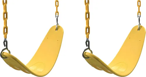 Vista 6 de Swing-N-Slide WS 4771 - Juego de asiento de columpio de alta resistencia para exteriores con cadenas revestidas y eslabones rápidos, color azul