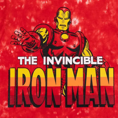 Vista 3 de Marvel Camiseta estampada de manga corta con estampado de Avengers Boys