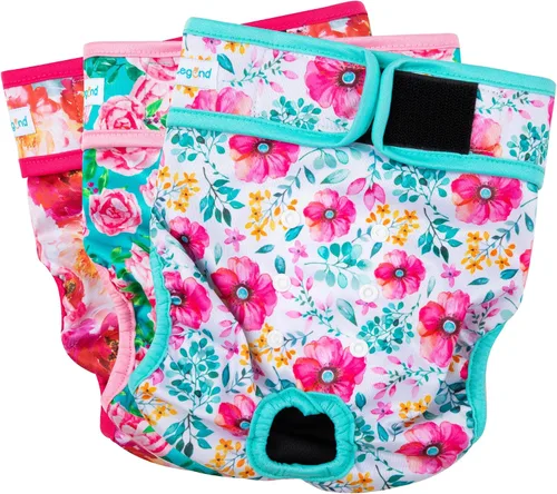 Vista 15 de Paw Legend Pañales lavables y reutilizables para perras, pañales para perras (3 unidades, XS)