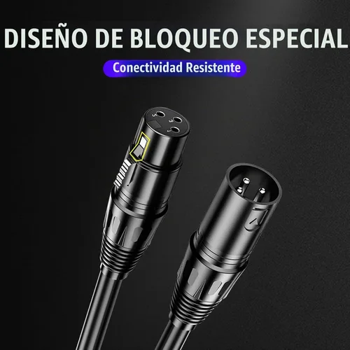 Vista 5 de Cable DMX de 3.2 pies, paquete de 12 cables flexibles de señal XLR de 3 pines macho a hembra DMX, adecuado para señal de iluminación de escenario