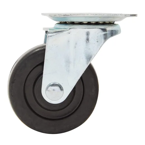 Vista 5 de Paquete de 24 ruedas giratorias de 2 pulgadas, base de goma con placa superior y rodamiento para un movimiento suave