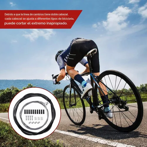 Vista 7 de Boao Paquete de 4 cables de engranaje de bicicleta para bicicletas, kit universal de cable de cambio de bicicleta de montaña, juego de transmisión