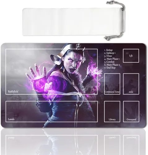 Vista 9 de Juego de mesa MTG Playmat Games Tamaño 60X35 cm CCG Compatible para TCG RPG CCG Play Mats (Ajani Steadfast-Zone)