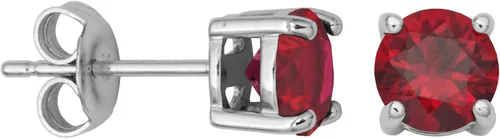 Vista 7 de Amazon Essentials Aretes redondos de plata de ley con piedra natal (anteriormente colección Amazon)