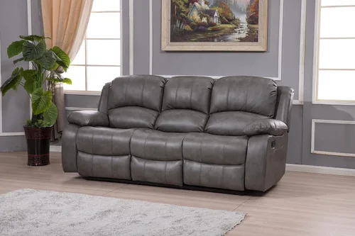 Vista 21 de Betsy Furniture Sofá reclinable de piel sintética con consola 8018, varios colores (beige, sofá biplaza)