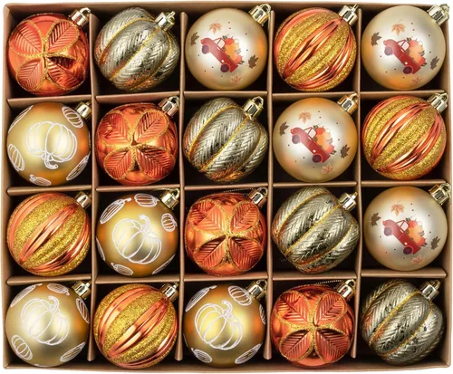 Vista 17 de DecorbyHannah - Adornos de Navidad de oro negro de 20 quilates, decoración Negro dorado
