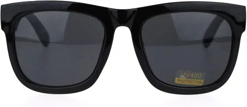 Vista 3 de PASTL Gafas de sol cuadradas de gran tamaño color negro, marco de borde grueso UV 400