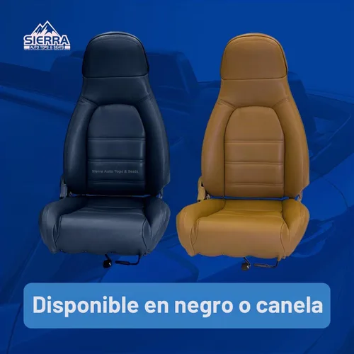Vista 3 de Mazda Miata kit de funda para asiento delantero estándar 1990-1996 negro, piel de imitación
