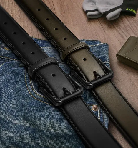 Vista 2 de BULLIANT Men Belt Multi Pack,Adjustable Leather Belt For Men Dress Casual Jeans Golf 1 38",Cut For Fit