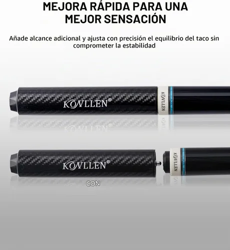 Vista 6 de KONLLEN Extensión original de 8" de fibra de carbono para taco de piscina