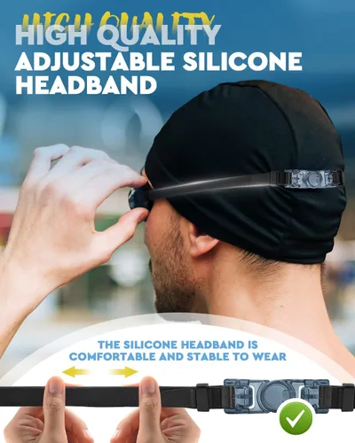 Vista 6 de Gafas de natación, antivaho y UV, gafas de natación transparentes, gafas de natación a prueba de fugas para adultos, hombres y mujeres