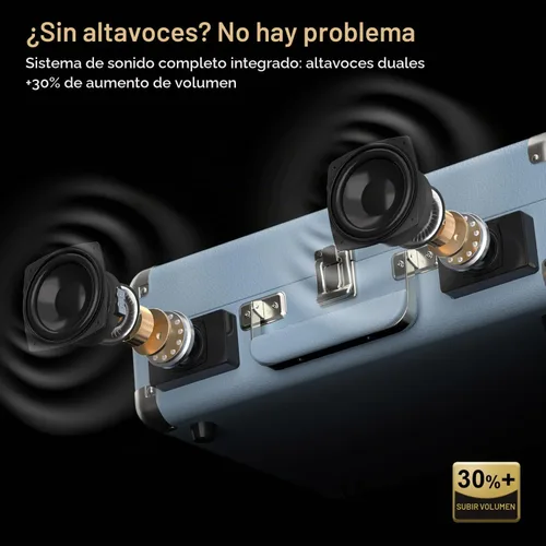 Vista 3 de VINYLS LINK Reproductor de discos de vinilo Bluetooth, tocadiscos de 3 velocidades con altavoces estéreo integrados, tocadiscos portátil de maleta
