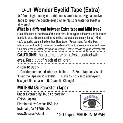 Vista 12 de D-UP Cinta invisible de doble párpado para ojos con capucha, calcomanías impermeables para párpados, adhesivo de doble cara, tiras de elevación