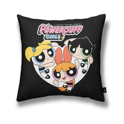 Vista 2 de Funda de cojín Powerpuff Girls Powerpuff B Negro Multicolor 45 x 45 cm