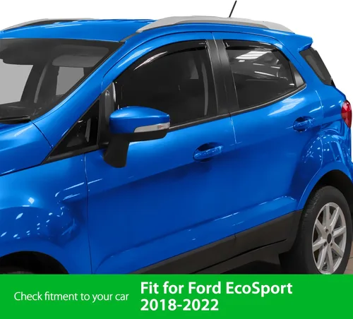Vista 3 de Goodyear - Deflectores de ventana de canal irrompibles para Ford EcoSport 2018-2022, protectores para la lluvia, viseras para la ventana del auto