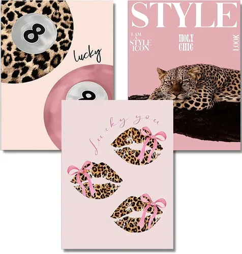 Vista 19 de Kits de arte de diamante para adultos principiantes, modernos kits de pintura de diamante con lunares de leopardo 5D, gemas y manualidades DIY