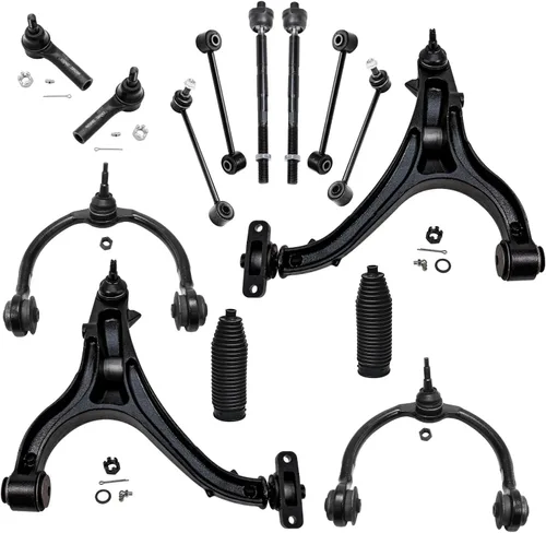Vista 22 de Detroit Axle - Kit de suspensión frontal de 15 piezas para Jeep Grand Cherokee 99-04 1999 2000 2001 2002 2003 2004, brazos de control superior e