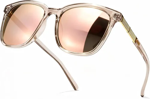Vista 9 de SIPHEW Gafas de sol cuadradas de gran tamaño para mujer, gafas de sol ligeras de moda, 100% protección UV400, sombra de espejo de moda