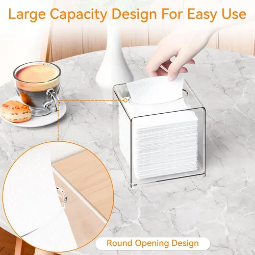 Vista 4 de Funda de cuero sintético para caja de pañuelos