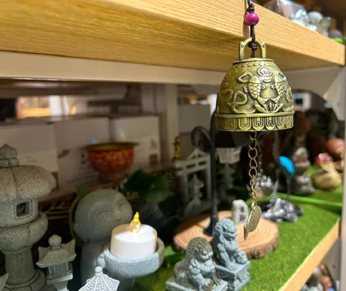 Vista 9 de DMtse - Campana china de la suerte Feng Shui para pescado y pescado estilo vintage, ideal para la riqueza y la seguridad, el éxito, la protección